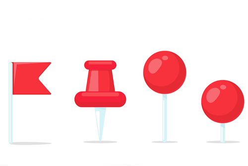 کامل ترین کالکشن وکتور لوکیشن به همراه انواع پین های لوکیشن قرمز رنگ